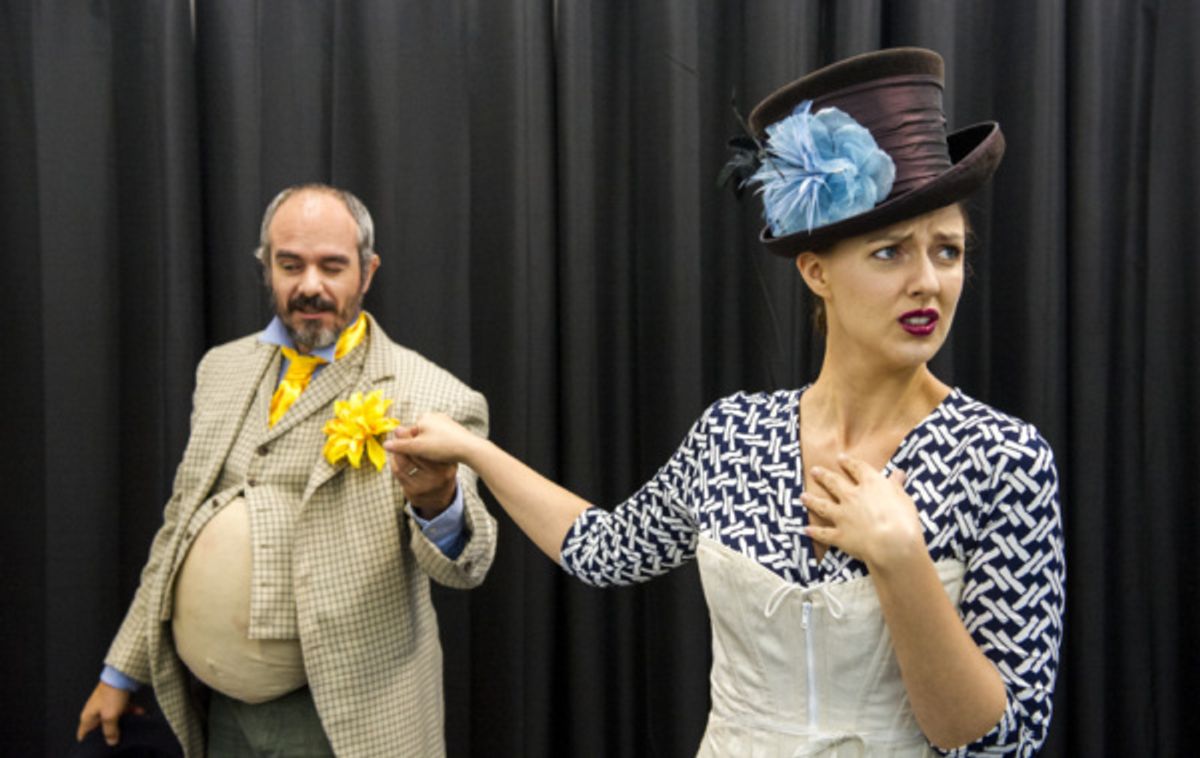 Giovanni Villari (Squatriglia), Rachel Lauren James (as Nada).  Photo by Daniel Radar. at 