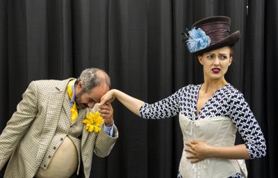 Giovanni Villari (Squatriglia), Rachel Lauren James (as Nada).  Photo by Daniel Radar Photo