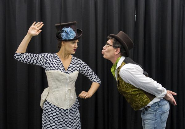 Rachel Lauren James (as Nada), Mickey Abbate (as Chee-Chee).  Photo by Daniel Radar. Photo