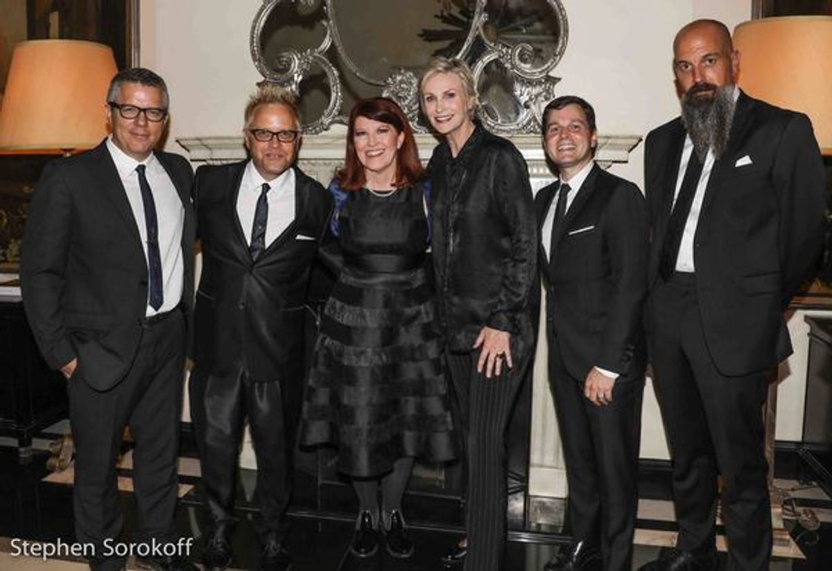 Tony Guerrero, music director, Mark Visher, Kate Flannery, Jane Lynch, Sean McDaniel, Rich Zurkowski at 