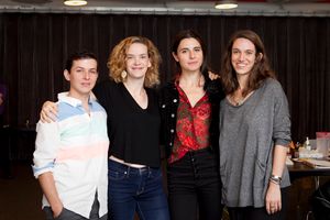 Jax Jackson (Theo), Margot Bordelon (Director), Marianne RendÃ³n (Cecily) and Miran Photo