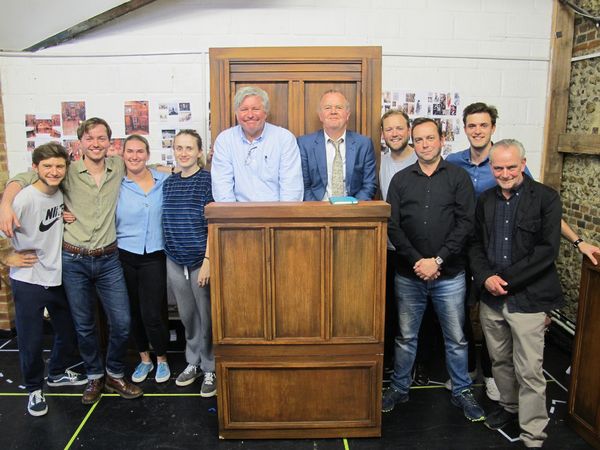 Ian Hislop, Nick Newman, and the cast of Trial By Laughter Photo