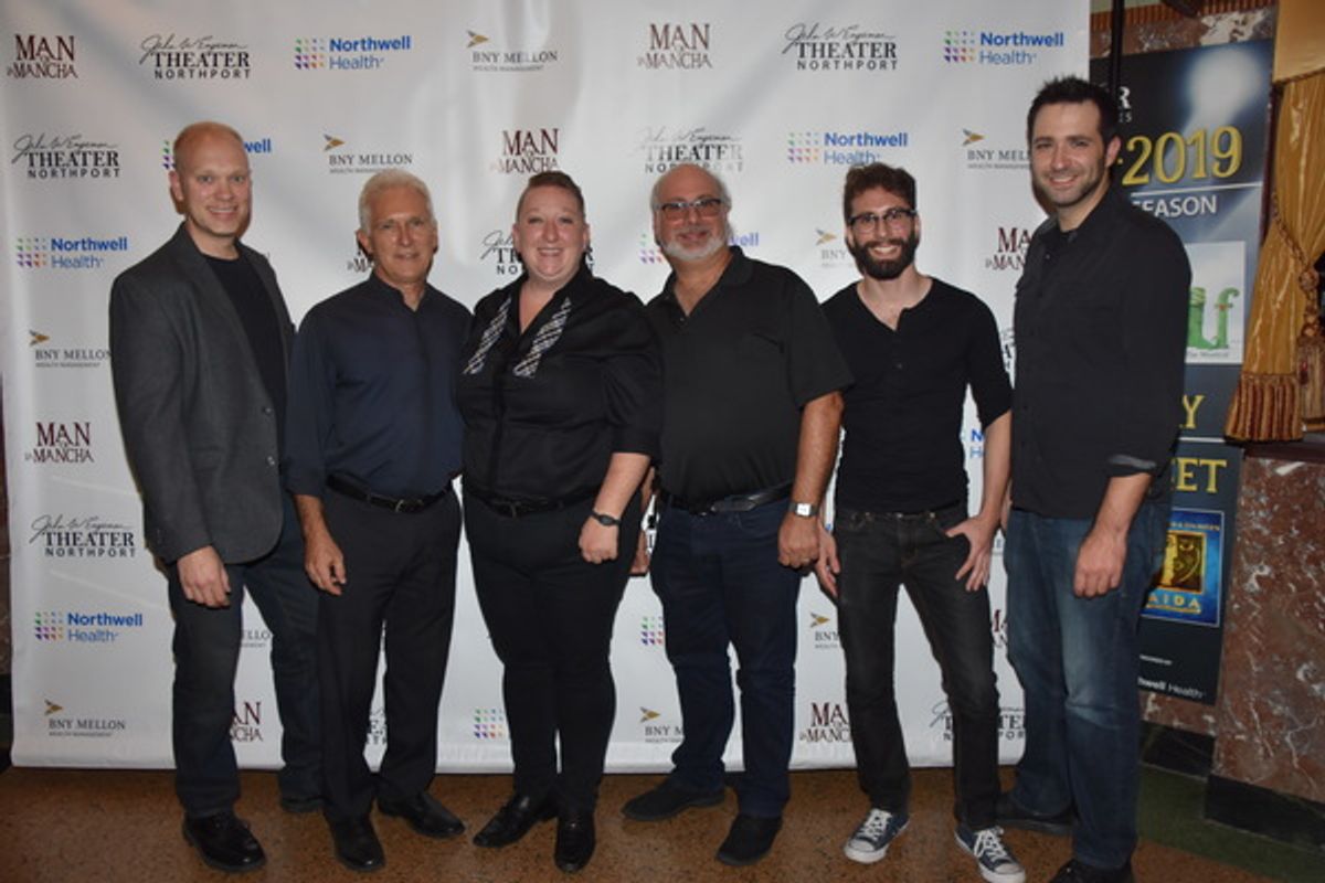 Julianne B. Merrill (Conductor and Keyboard) with tonight's orchestra that includes-Robert Dalpiaz, Joel Levy, Joe Boardman, Russ Brown, Ethan Hack-Chabot and Josh Endlich at 