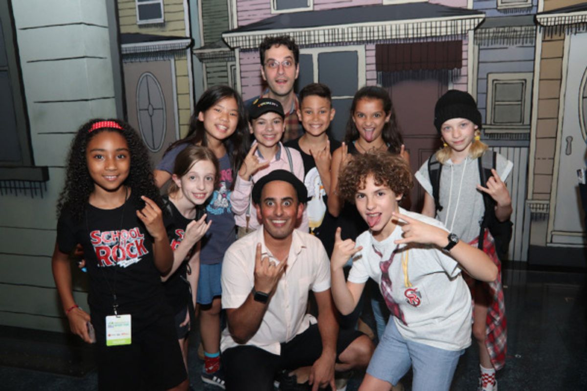 Nehal Joshi and cast members from THE SCHOOL OF ROCK at 