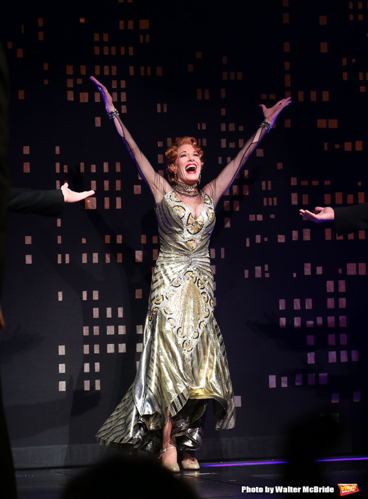 Marin Mazzie during the Broadway Opening Night Performance Curtain Call for ''Bullets Over Broadway''at the St. James Theatre on April 10, 2014 in New York City. at 