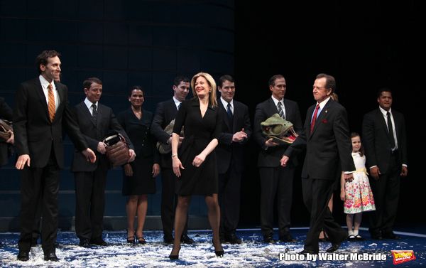 Marin Mazzie, Ian Jahn, Anthony Holds, Brandon J. Dirden, Gregory Itzin taking a bow  Photo