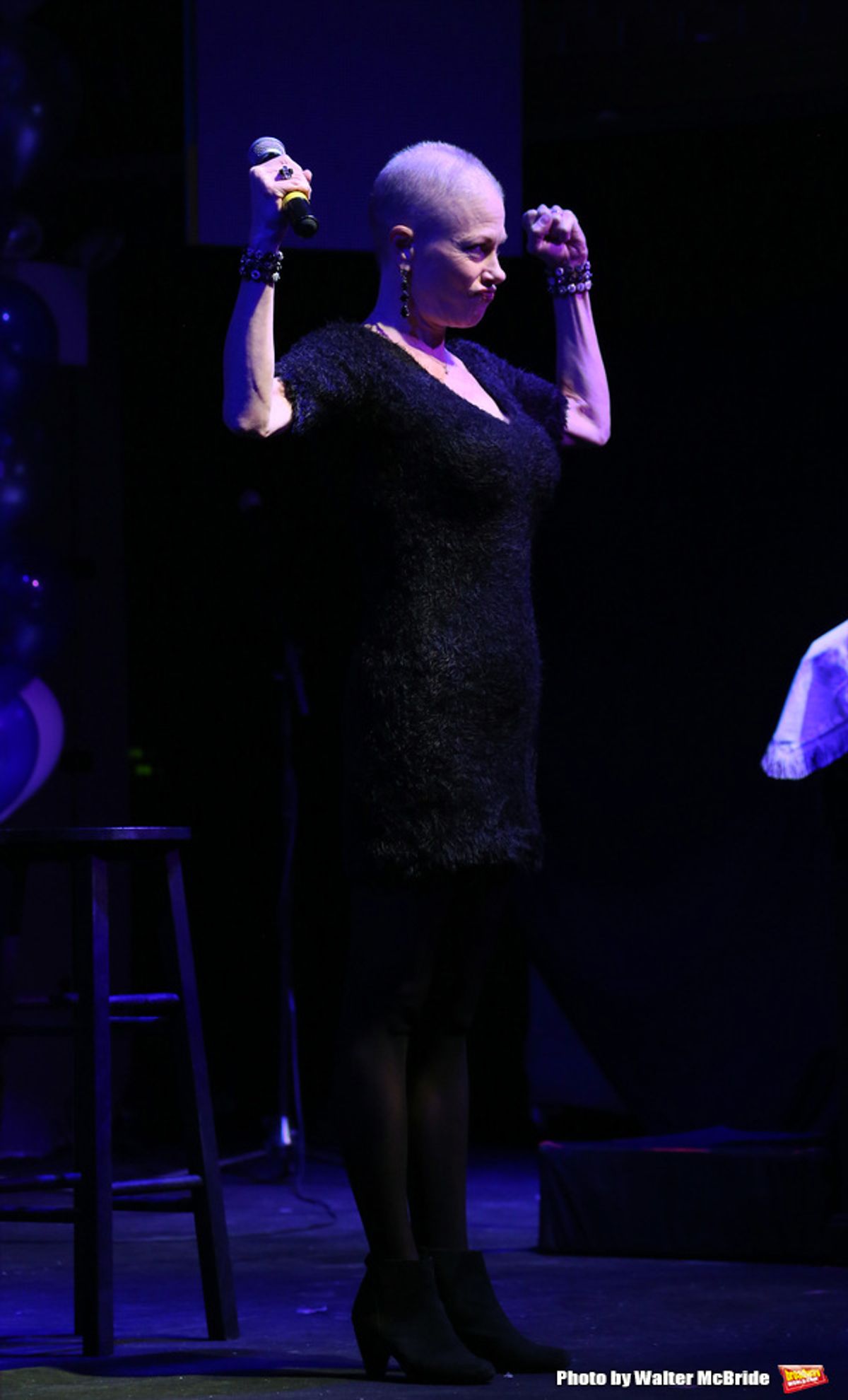 Marin Mazzie during the Stage Directors & Choreographers Foundation presention of The 'Mr. Abbot' Award to James Lapine at Stage 48 on October 19, 2015 in New York City. at 