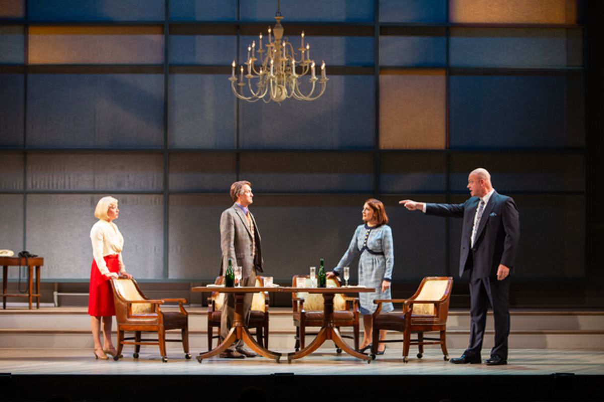 Kate Middleton (Mona Juul), Jeff Talbott (Terje Rod-Larsen), Susanna Florence (Marianne Heiberg) and Ian Bedford (Johan Jorgen Holst) at 