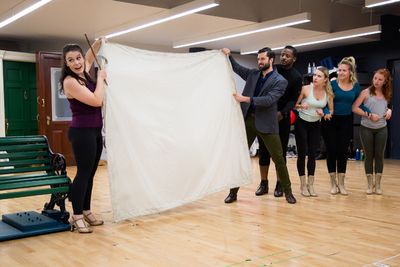 Ruby Gibbs, Jeff Sullivan and the cast of FINDING NEVERLAND Photo