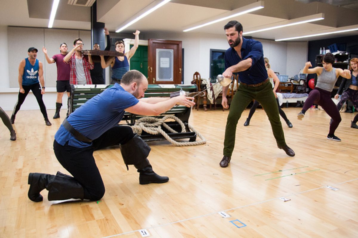 Conor McGiffin, Jeff Sullivan and the cast of FINDING NEVERLAND at 