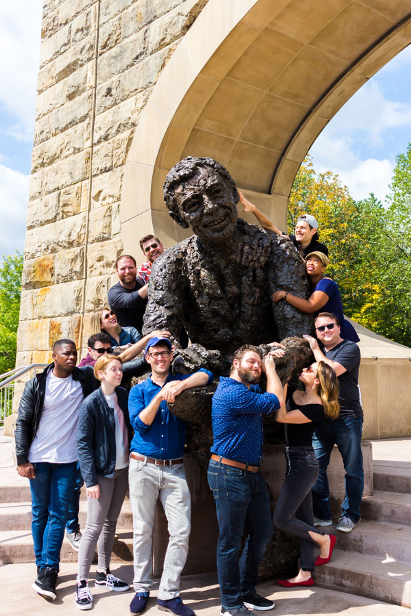 Photo Flash: THE PLAY THAT GOES WRONG Tour Cast Explores Pittsburgh Photo Flash: THE PLAY THAT GOES WRONG Tour Cast Explores Pittsburgh Image
