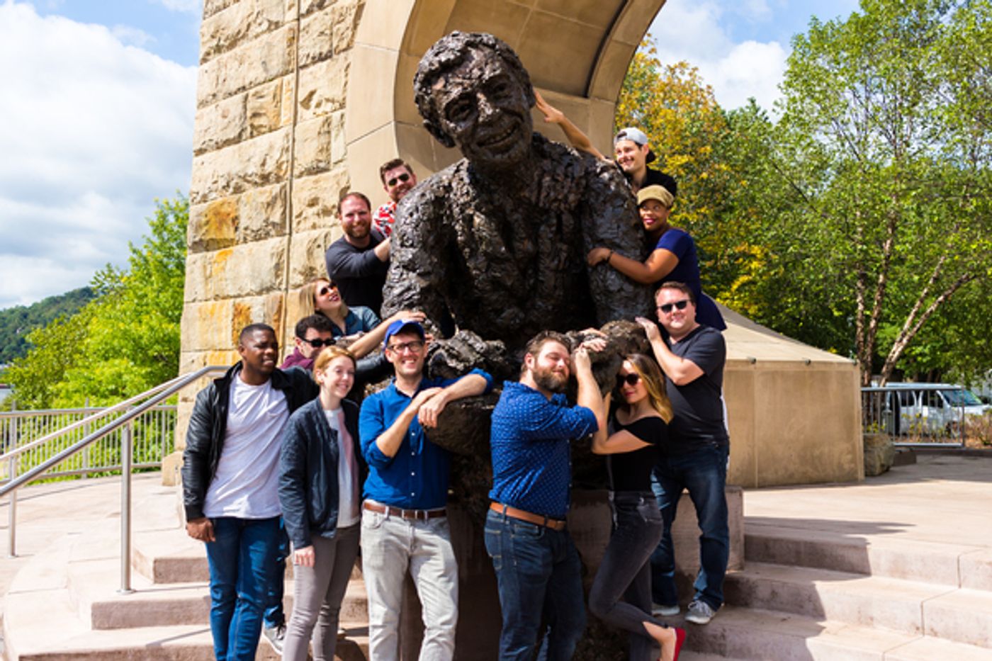 Photo Flash: THE PLAY THAT GOES WRONG Tour Cast Explores Pittsburgh Photo Flash: THE PLAY THAT GOES WRONG Tour Cast Explores Pittsburgh Image