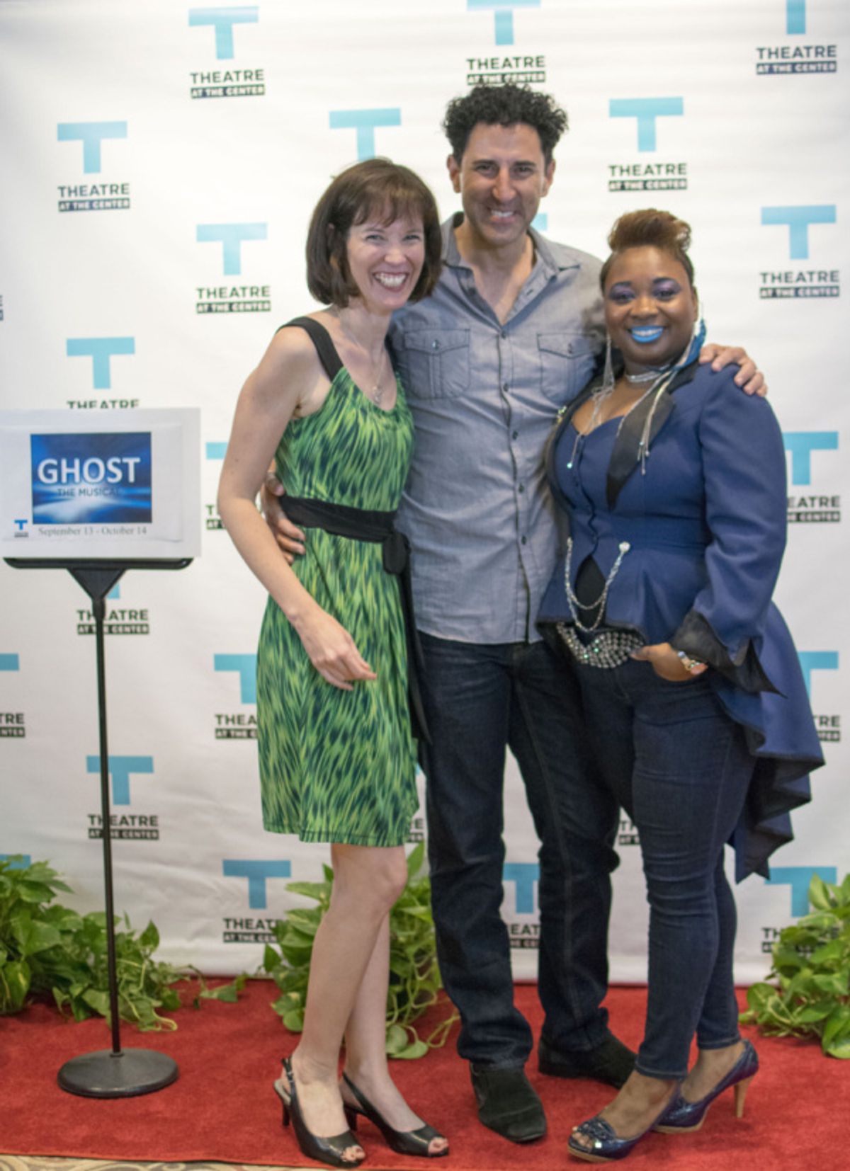 Director Linda Fortunato and her actor husband Sean Fortunato with lead actor Donica Lynn at the Opening Night of Ghost The Musical at Theatre at the Center in Munster.

 at 
