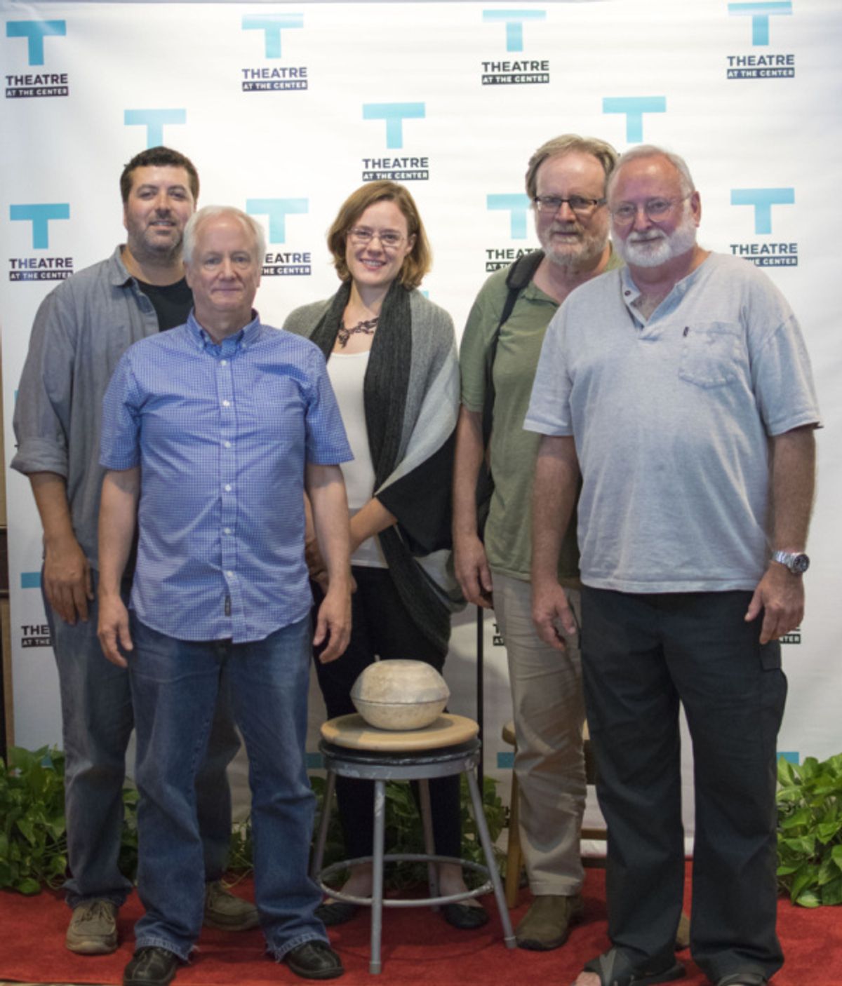 Musicians Nick Anderson, Malcolm Ruhl, Alison Tatum, William Underwood and Randy Glancy at the Opening Night of Ghost The Musical at Theatre at the Center in Munster. at 