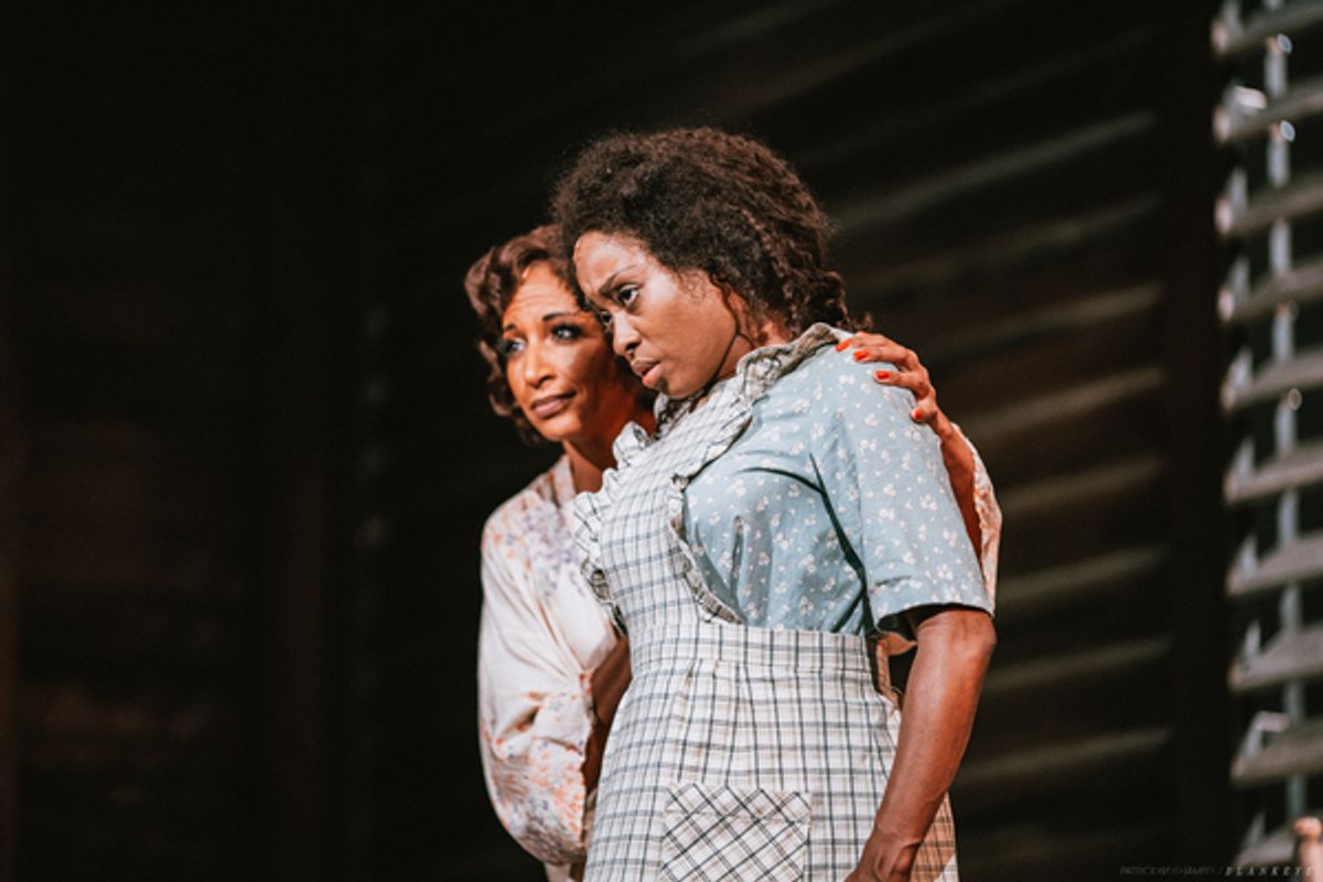 Lana Gordon as Shug Avery and Felicia Boswell as Celie at 