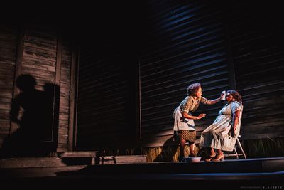 Felicia Boswell as Celie and Maiesha McQueen as Sofia Photo