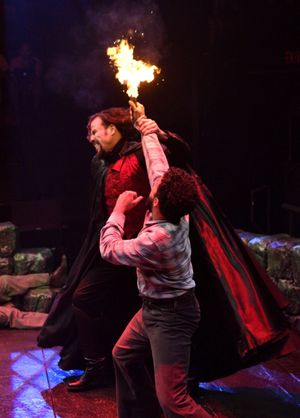 Santino Craven and Crystian Wiltshire in DRACULA, 2018. Photo by Jonathan Roberts.  Photo