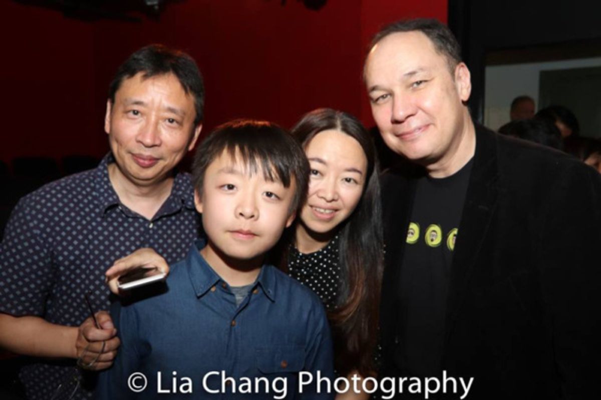 Jeffrey Li with his parents and Jamie Ford at 