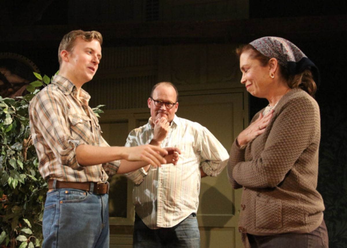 Dan Prior as Roy, Richard Jay Sullivan and Maura Hanlon as Helen Bechdel. at 