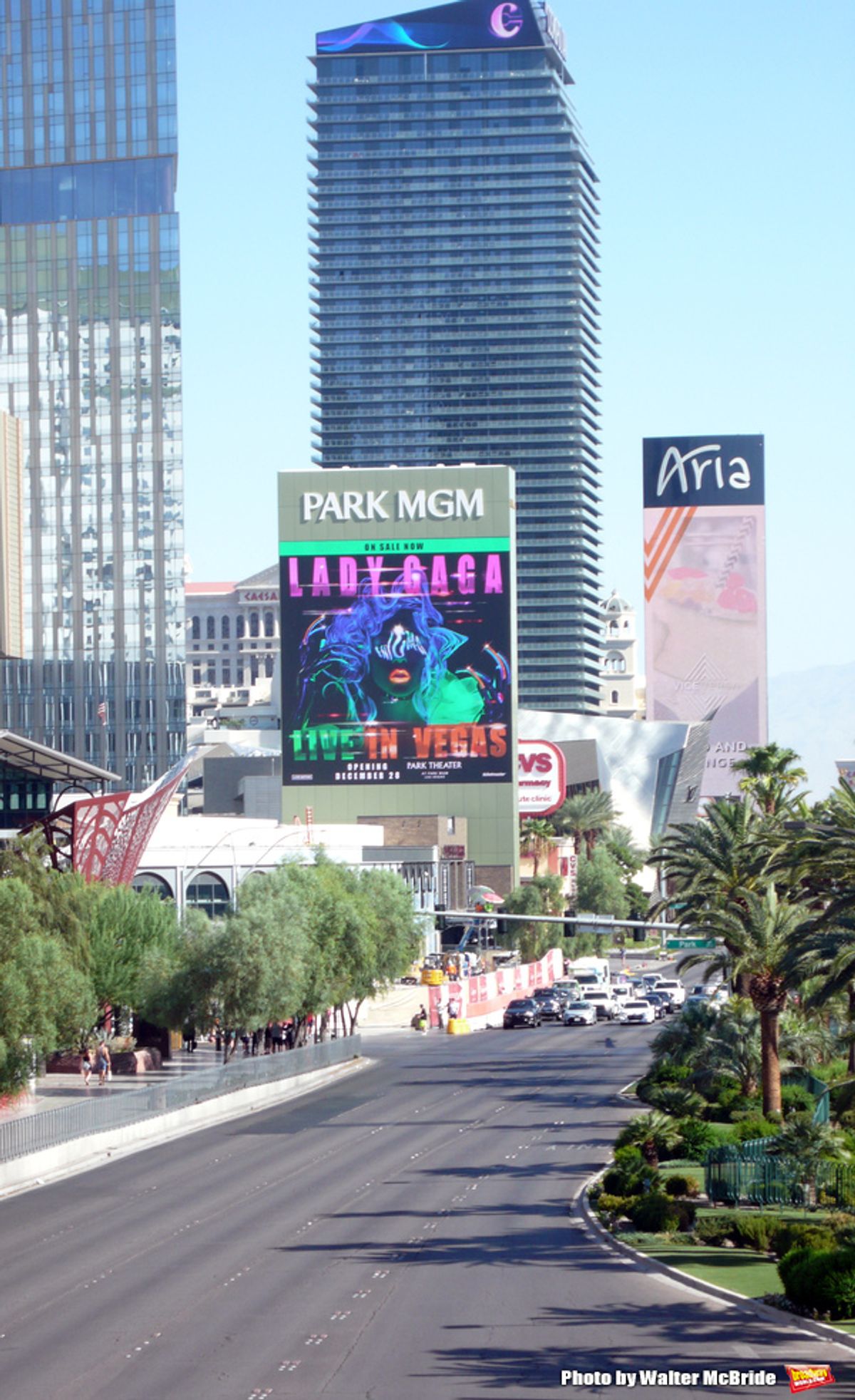 Theatre Marquee for 'Lady Gaga Enigma', a concert residency featuring two different shows, September 19, 2018 at Park Theater, Park MGM in Las Vegas, Nevada. at 