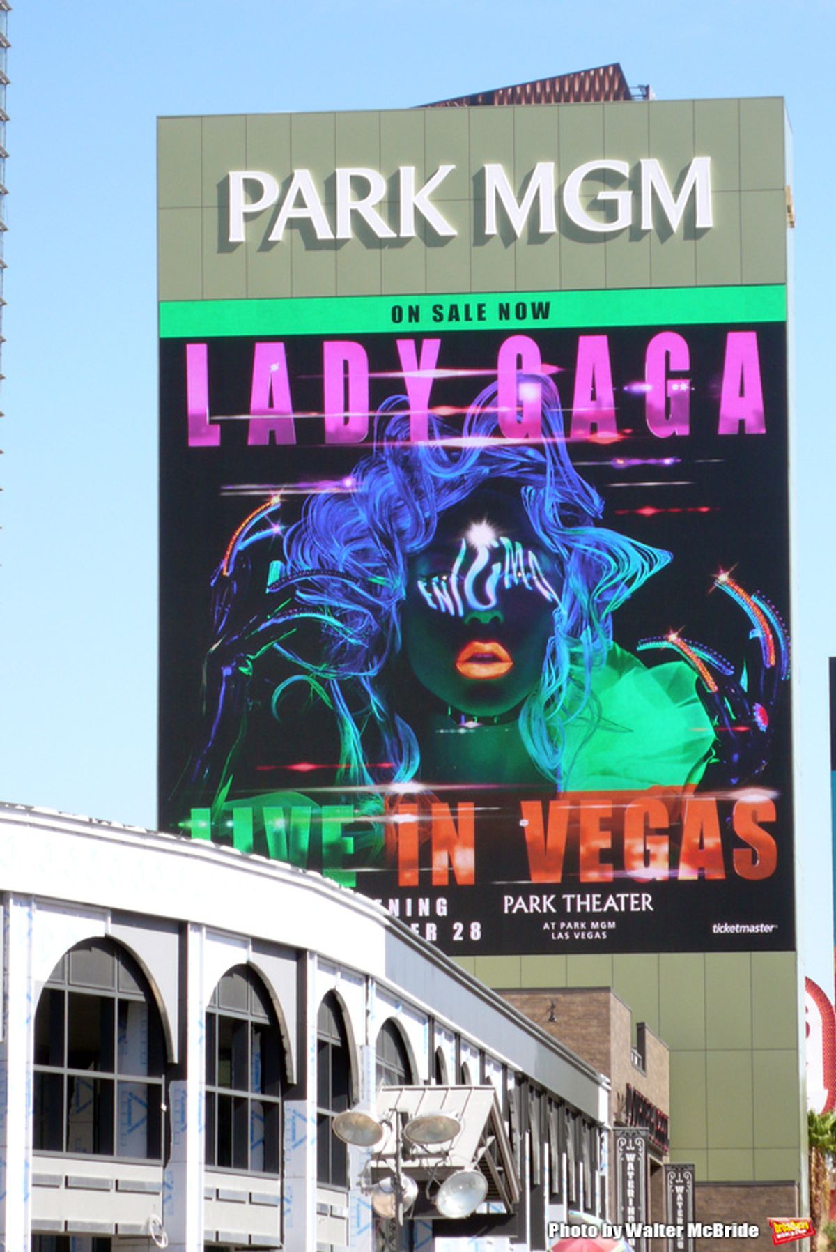 Theatre Marquee for 'Lady Gaga Enigma', a concert residency featuring two different shows, September 19, 2018 at Park Theater, Park MGM in Las Vegas, Nevada. at 