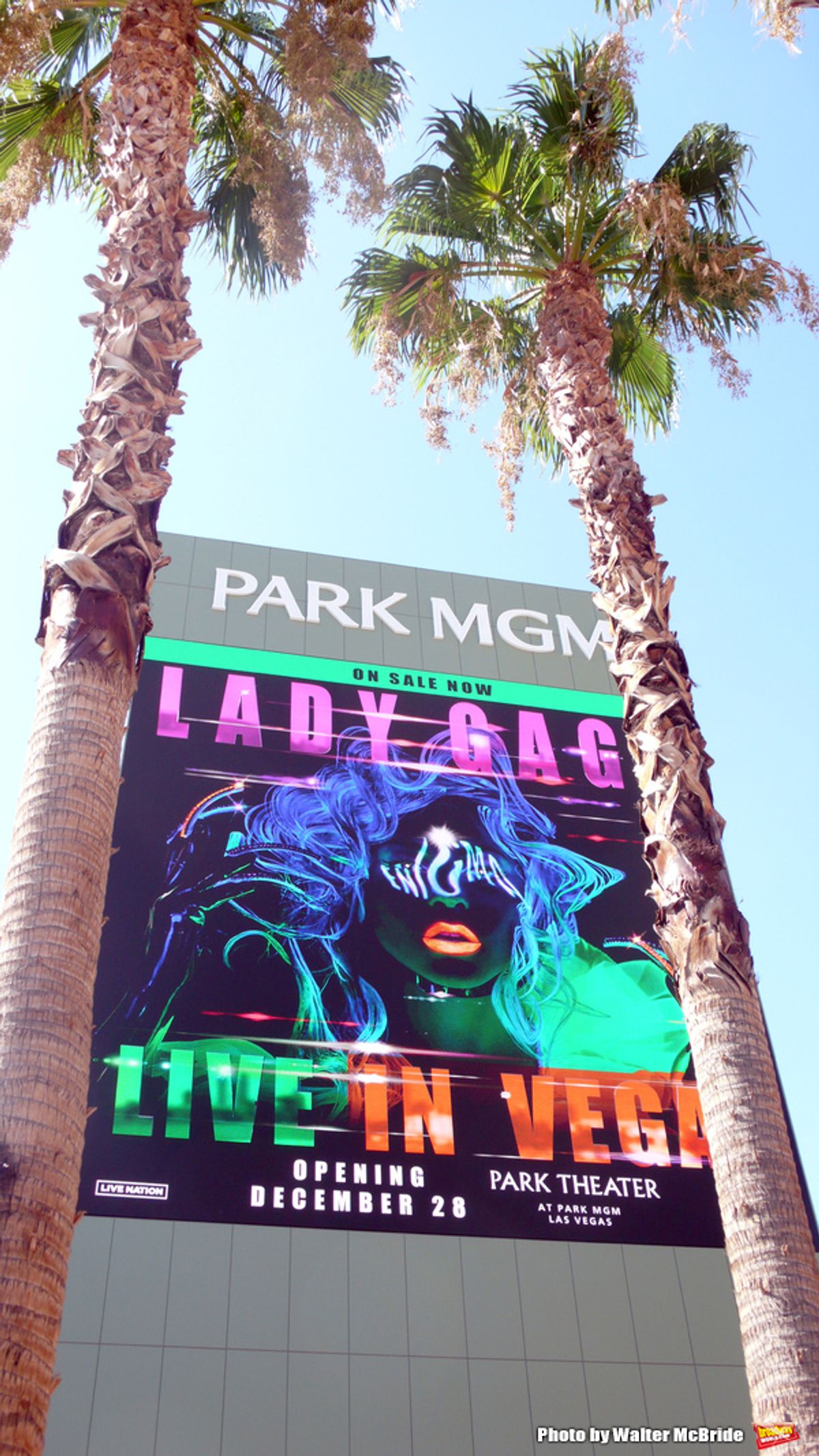 Theatre Marquee for 'Lady Gaga Enigma', a concert residency featuring two different shows, September 19, 2018 at Park Theater, Park MGM in Las Vegas, Nevada. at 