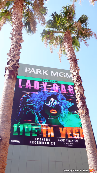 Theatre Marquee for "Lady Gaga Enigma", a concert residency featuring two different s Photo