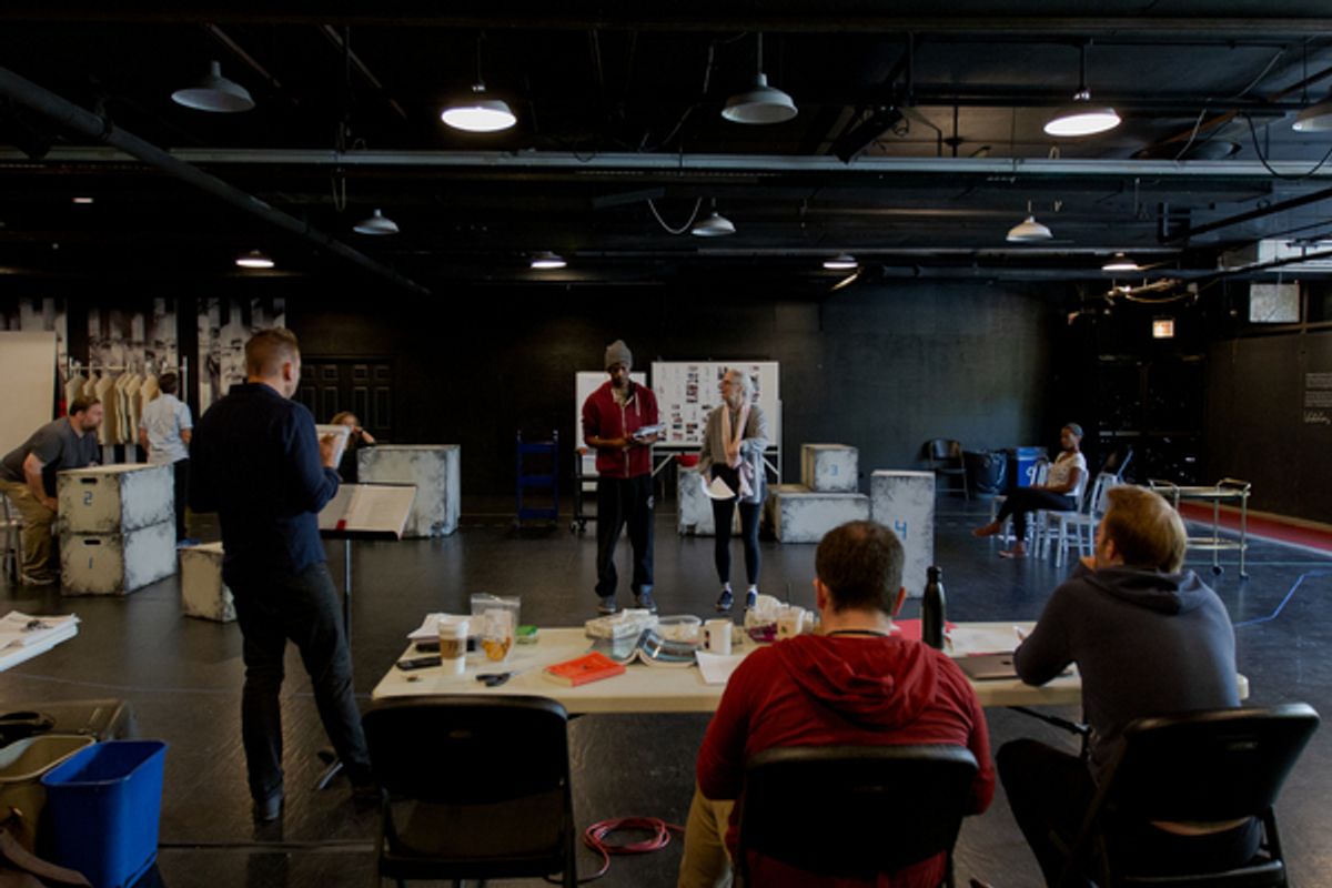 Terry Bell (Christopher) and Meg Thalken (Mrs. Alexander/Ensemble) at 