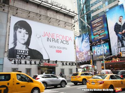 Times Square Billboard for HBO's "Jane Fonda in Five Acts" on September 21, 2018 at 4 Photo