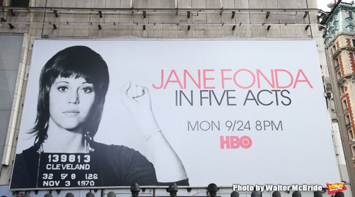 Times Square Billboard for HBO's 'Jane Fonda in Five Acts' on September 21, 2018 at 42nd Street in New York City. at 