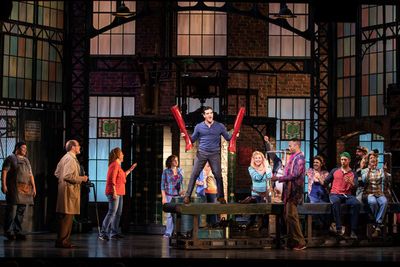 Mark Ballas, J. Harrison Ghee and the cast of Kinky Boots Photo