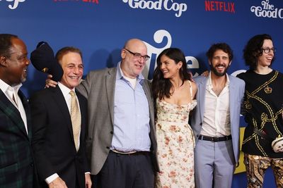 Isiah Whitlock Jr., Tony Danza, Andy Breckman, Monica Barbaro, Josh Groban, and Bill  Photo