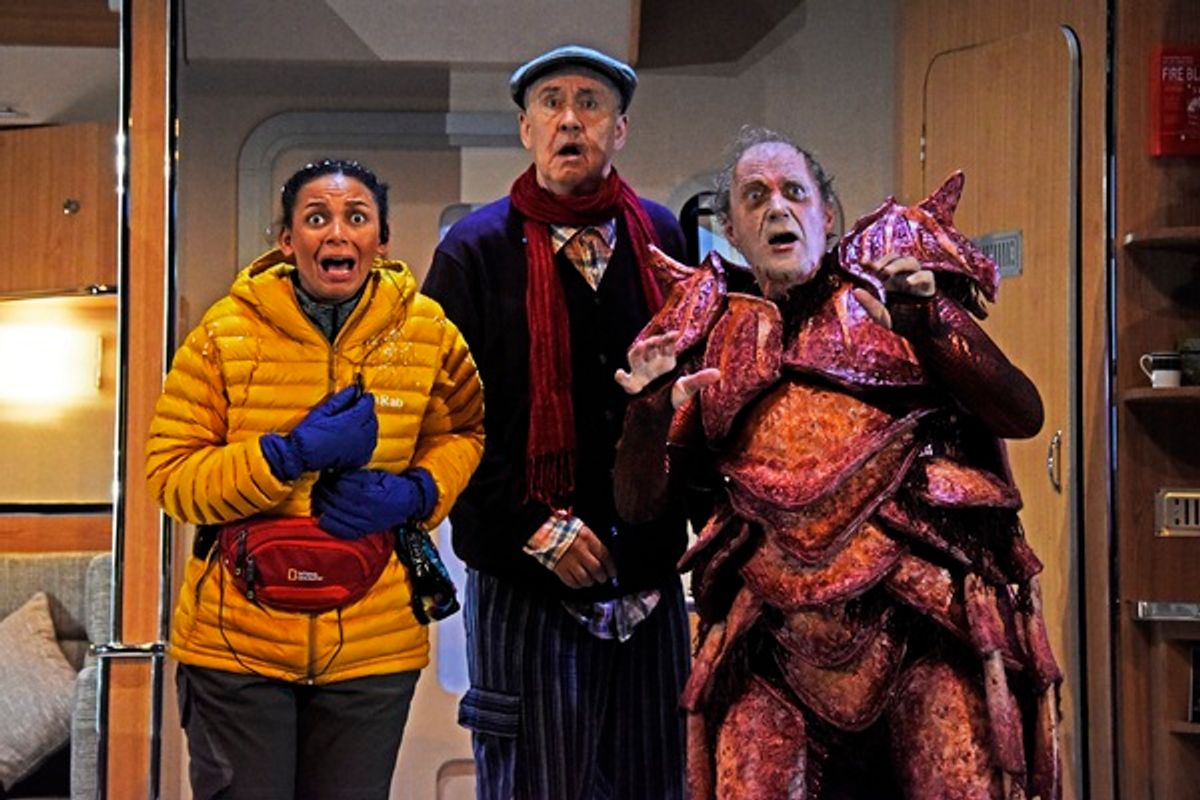 Lois Chimimba, Nigel Planer and Adrian Edmondson at 