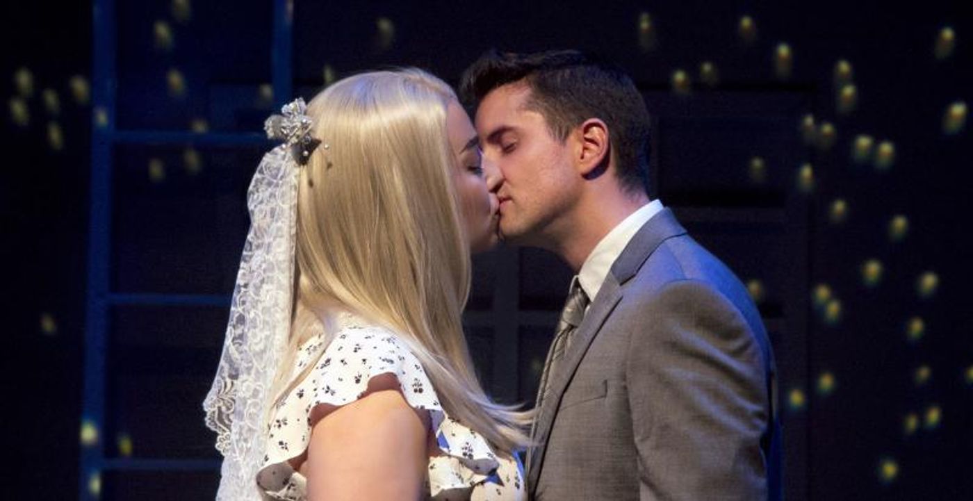 Cathy (Gendron) and Jaime (Rossetti) only interact once in the show, in the middle, at their wedding. (Photo: Maria Vartanova)