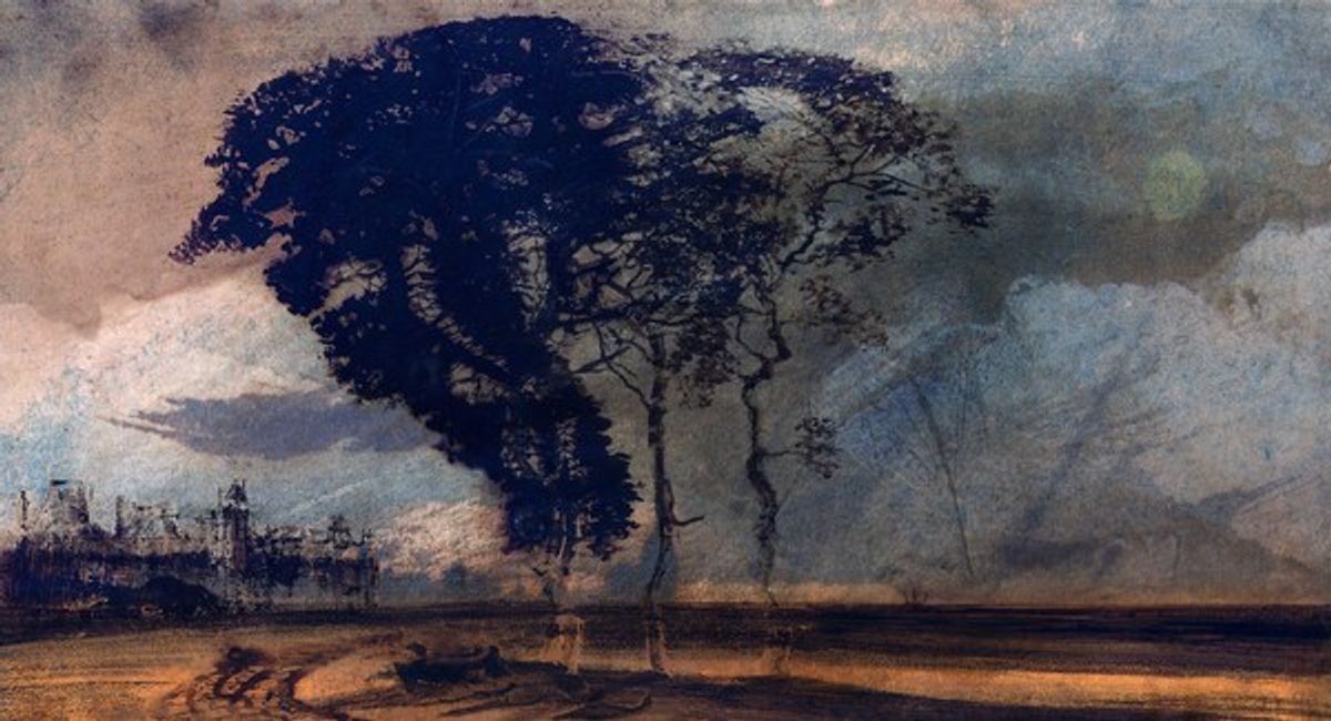 Cyclorama backdrop inspired by Victor Hugo's visual art at 