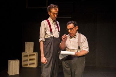 Ed Malone (as Stage Manager), R David Robinson (as Producer)

Photo by Daniel Rader Photo