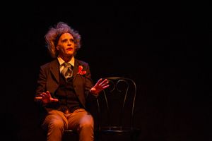 Jennifer Jewell (as The Man with a Flower in His Mouth) 

Photo by Daniel Rader Photo