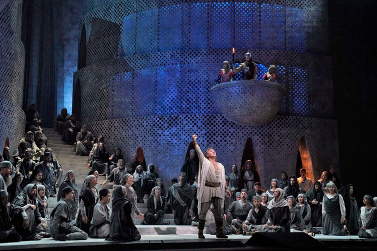 Roberto Alagna as Samson in Act I of Saint-SaÃ«ns's 'Samson et Dalila.'
 at 