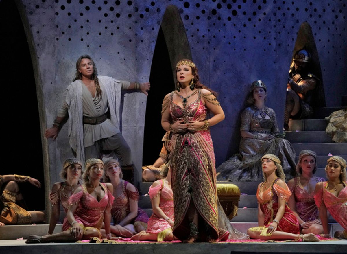 Roberto Alagna as Samson and ElÄ«na GaranÄa as Dalila in Saint-SaÃ«ns's 'Samson et Dalila.'
 at 