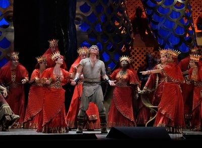 Roberto Alagna as Samson in Act III of Saint-SaÃ«ns's "Samson et Dalila."
 Photo