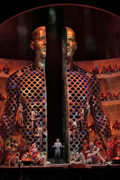 Roberto Alagna as Samson in Act III of Saint-SaÃ«ns's "Samson et Dalila."
 Photo