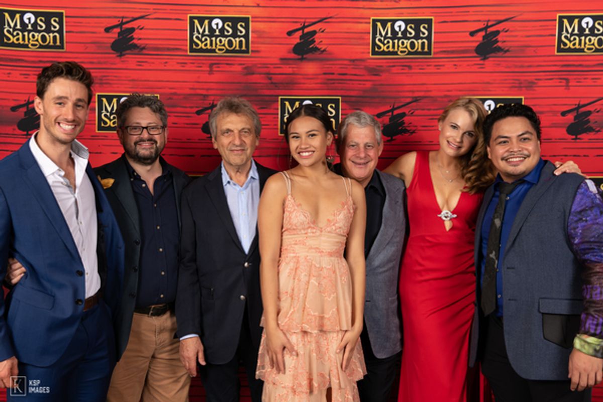 Anthony  Festa,  Laurence  Connor,  Alain  Boublil,  Emily  Bautista,  Cameron  Mackintosh,  Stacie  Bono,  Red  ConcepciÃ³n at 