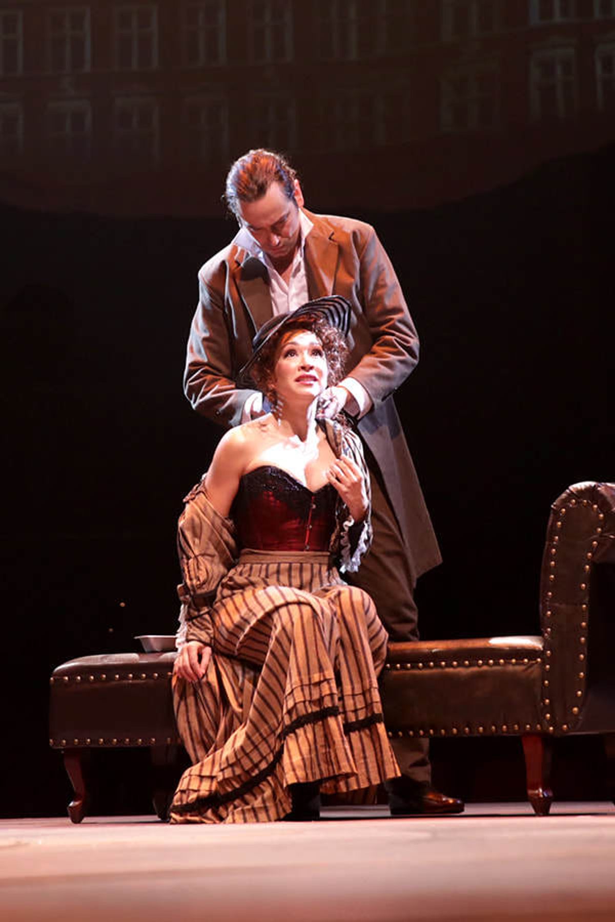 Constantine Maroulis (Dr. Henry Jekyll) and Diana DeGarmo (Lucy Harris) at 