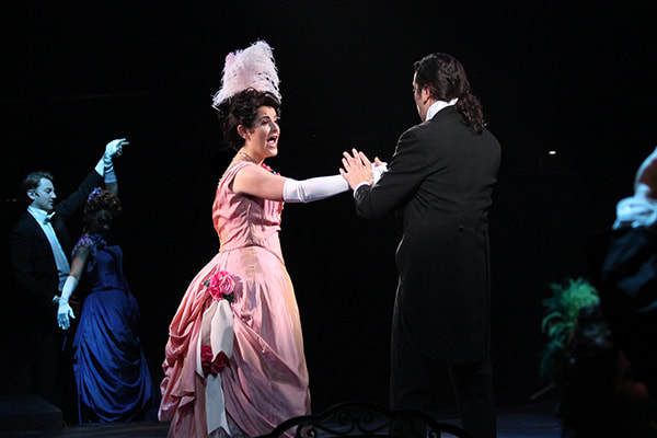 Tess Primack (Emma Carew) and Constantine Maroulis (Edward Hyde) Photo