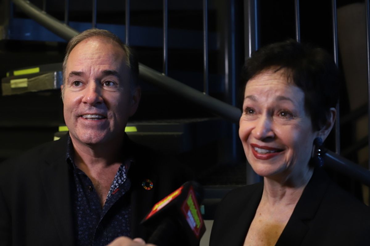 Stephen Flaherty and Lynn Aherns at 