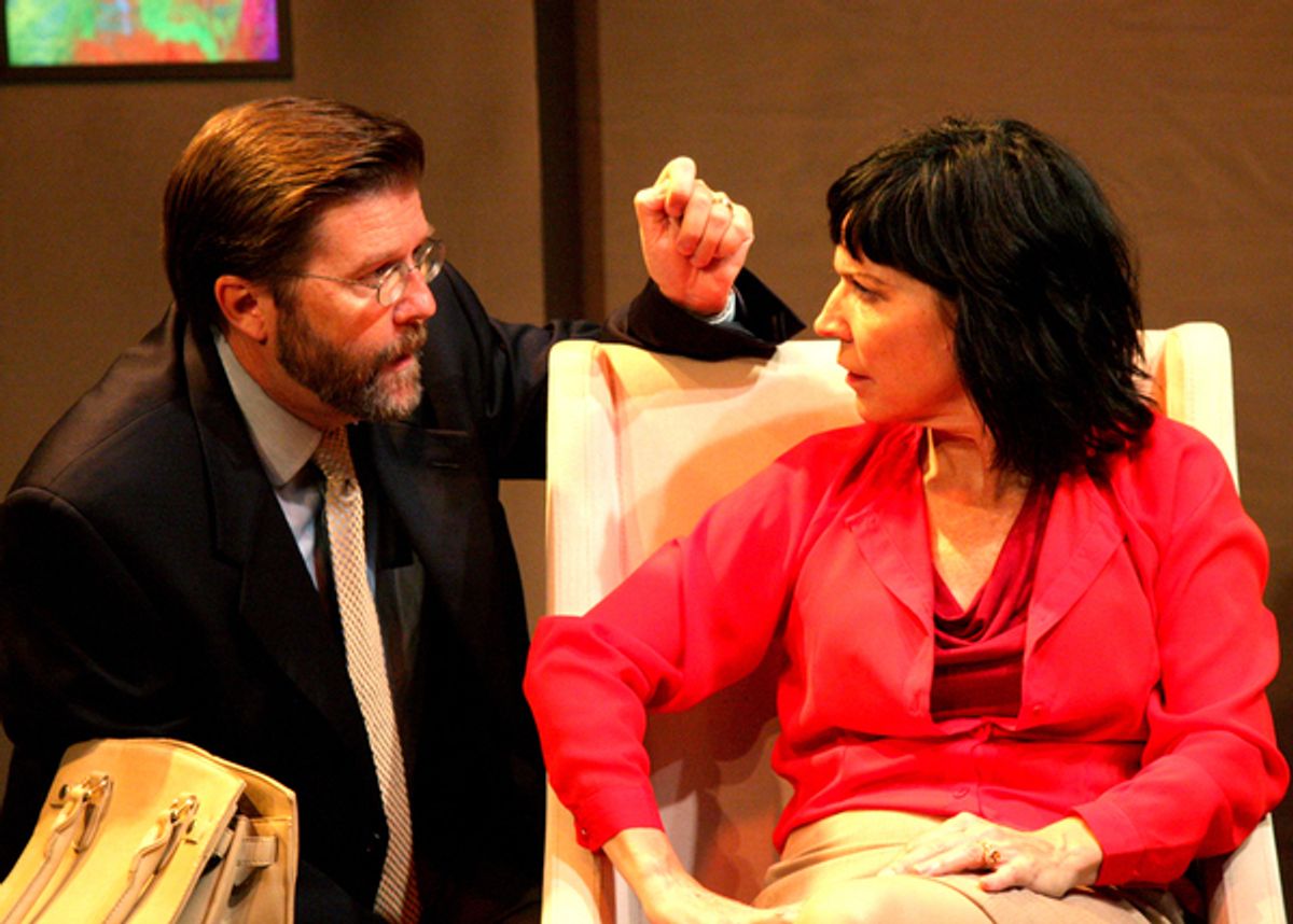 Rob Hastings as Ian and Jacqueline Wright as Juliana in the regional premiere of Sharr White's The Other Place at 