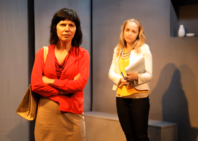 Jacqueline Wright as Juliana and Krystyna Ahlers as Woman in the regional premiere of Photo