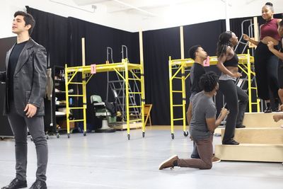 Joey Barreiro, Brianna-Marie Bell, and Ensemble Photo