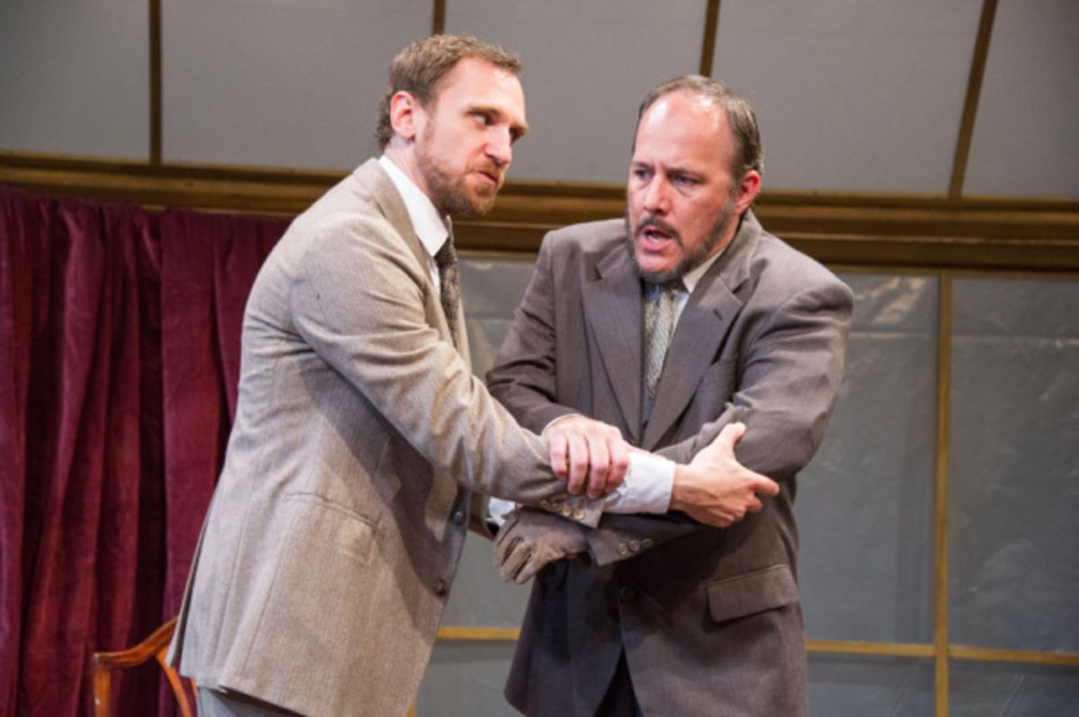 Yury Lomakin as William Mumler and Steven Carpenter as Joseph Tooker at 