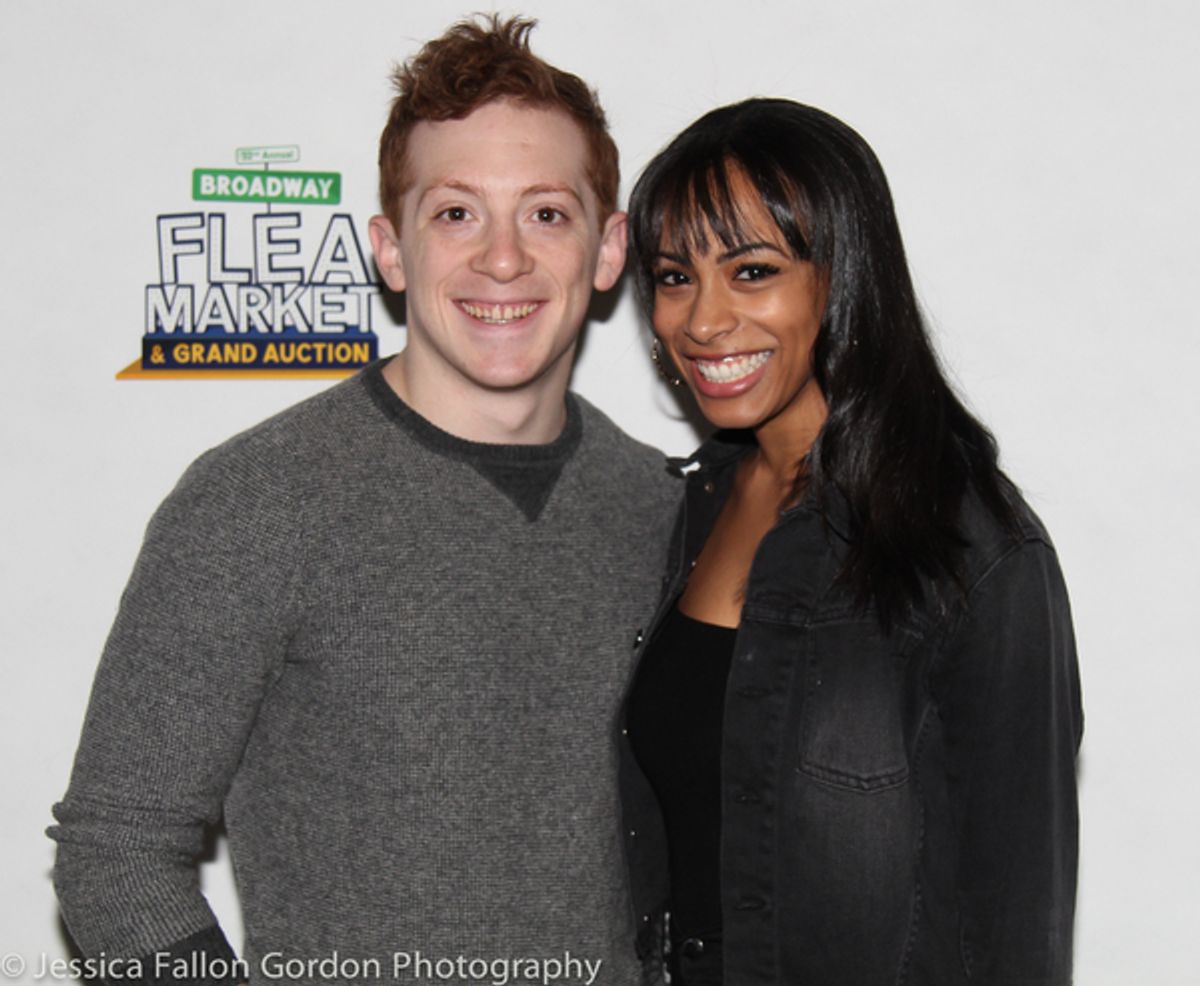 Ethan Slater and Nicolette Robinson at 